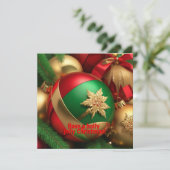 AI Gegenereerde Kerstmis Groeten Kunst Feestdagenkaart (Staand voorkant)