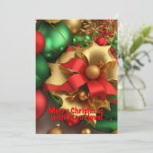 AI Gegenereerde Kerstmiskunst Feestdagenkaart (Staand voorkant)