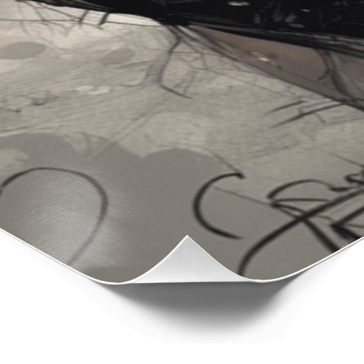 AI-gegenereerde kleine zwarte jurk fantasie LBD Perfect Poster (Hoek)