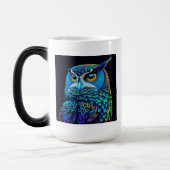 AI gegenereerde kleurrijke Uil Magische Mok (Links)
