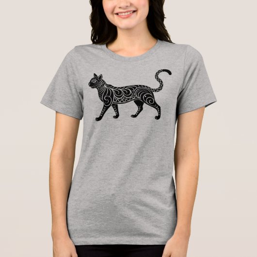 AI-gegenereerde Natuur Cat Vector Graphic T-shirt (Voorkant)