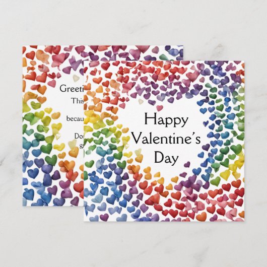 Ai Gegenereerde Pride LGBTQ Valentijn Feestdagenkaart (Voorkant / Achterkant)