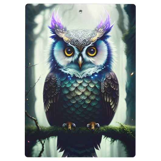 AI-gegenereerde uil Klembord (Achterkant)