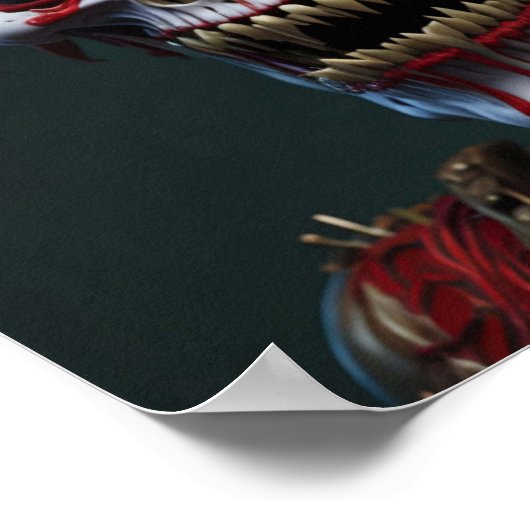 AI Gegenereerde Zombie Kunst Poster (Hoek)