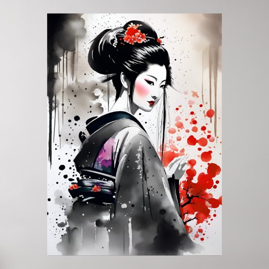 AI Geisha Poster (Voorkant)