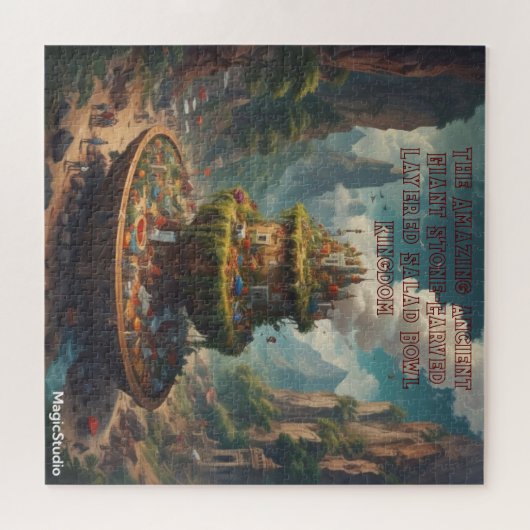 AI gelaagde Salad Bowl Koninkrijk Puzzel Legpuzzel (Horizontaal)