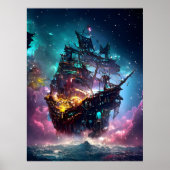 AI Generate Pirate Ship Poster (Voorkant)