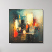 Ai generated abstract and resilient city canvas afdruk (Voorkant)