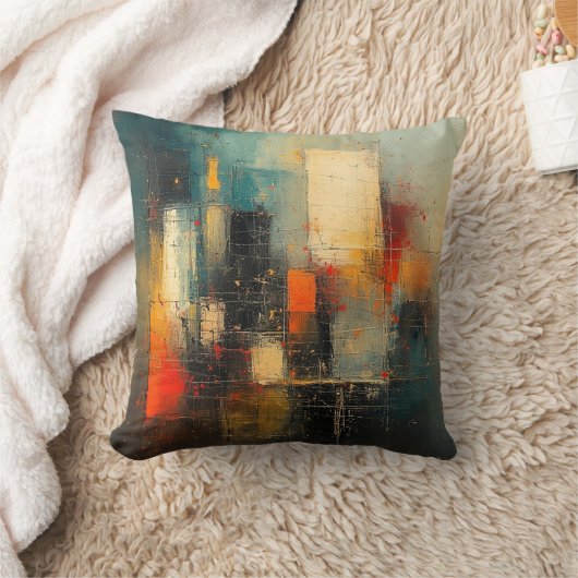 Ai generated abstract and resilient city kussen (Deken)