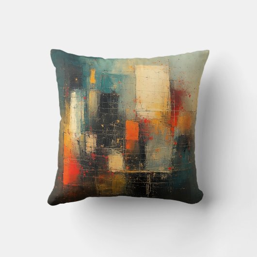 Ai generated abstract and resilient city kussen (Achterkant)