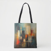 Ai generated abstract and resilient city tote bag (Voorkant)