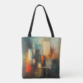 Ai generated abstract and resilient city tote bag (Achterkant)