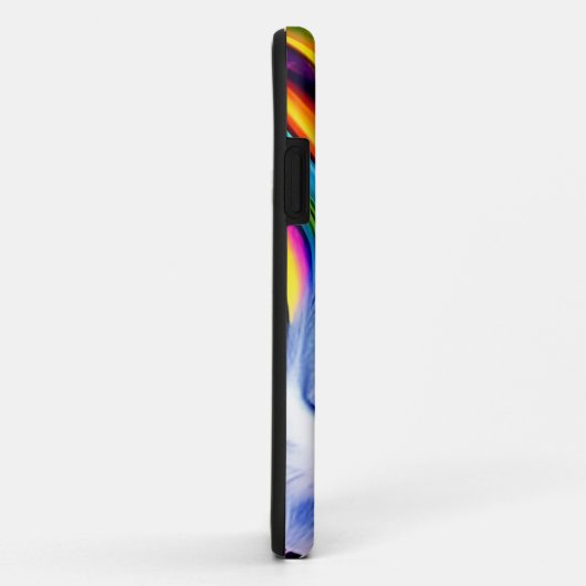 AI Generated Artsy Cool Blue Eyed Abstract Cat Case-Mate iPhone Case (Achterkant/rechts)