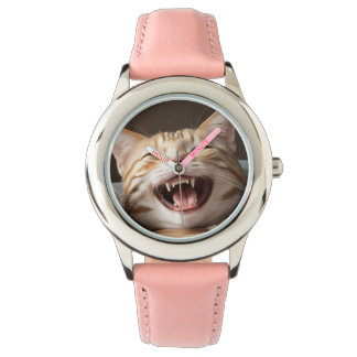 AI-Generated Cat 01 "ROTFL" Horloge