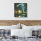 Ai Generated Flow Houses Forest Canvas Print (Insitu (Slaapkamer))