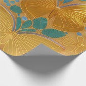 AI Generated - Golden Butterflies Decorative Art Cadeaupapier (Hoek)