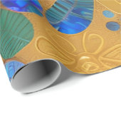 AI Generated - Golden Butterflies Decorative Art Cadeaupapier (Rol Hoek)