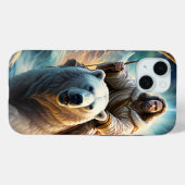 (AI Generated) Jesus op een polair beer Case-Mate iPhone Case (Achterkant (horizontaal))