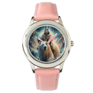 (AI Generated) Jesus op een polair beer Horloge