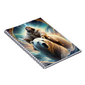(AI Generated) Jesus op een polair beer Notitieboek (Rechterzijde)