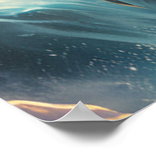 (AI Generated) Jesus op een polair beer Poster (Hoek)