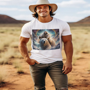 (AI Generated) Jesus op een polair beer T-shirt