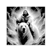 (AI Generated) Jesus op een polair beer Zelfinktende Stempel (Design)