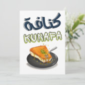 AI Generated Knafeh Kunafa Kunafeh - ك ن ف ة Kaart (Staand voorkant)