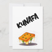 AI Generated Knafeh Kunafa Kunafeh - ك ن ف ة Kaart (Achterkant)