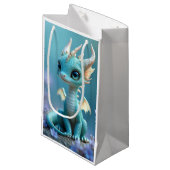 AI-Generated Little Dragon Gift Bag Klein Cadeauzakje (Voorkant Gekanteld)