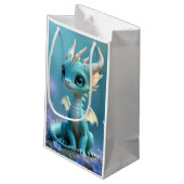 AI-Generated Little Dragon Gift Bag Klein Cadeauzakje (Achterkant Gekanteld)