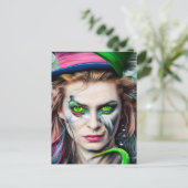 AI Generated Mad Hatter Fantasy Briefkaart (Staand voorkant)