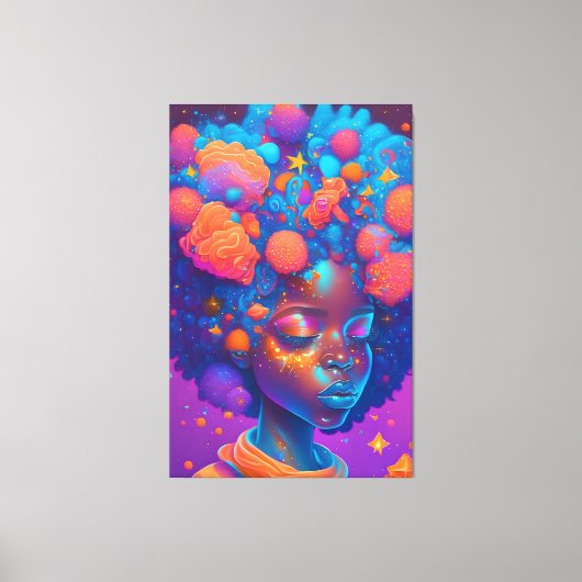 AI Generated Meisje Canvas Afdruk (Voorkant)