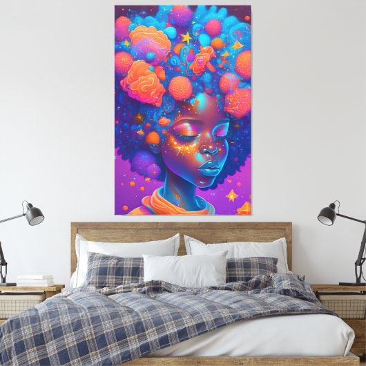 AI Generated Meisje Canvas Afdruk (Insitu (Slaapkamer))