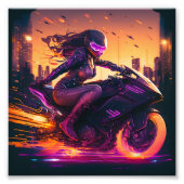 AI generated motorcycle art #3 Foto Afdruk (Voorkant)