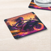 AI generated motorcycle art #3 Kartonnen Onderzetters (Schuin)