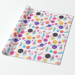 AI Generated Space Pattern Wrapping Paper Cadeaupapier