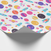 AI Generated Space Pattern Wrapping Paper Cadeaupapier (Hoek)