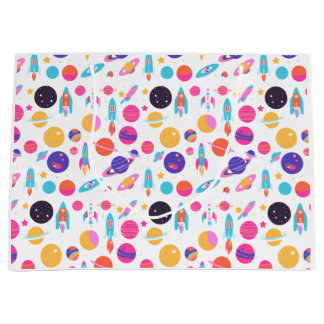 AI Generated Space Patterned Gift Bag Groot Cadeauzakje