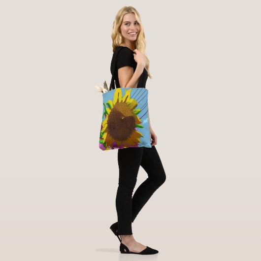 AI Generated Sunflower - All Over Print Canvas tas (Op model)