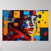 Ai Generated Woman as Modern Art Poster (Voorkant)