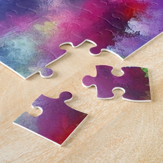 AI Genereerde Abstract Landschap Oversized stukken Legpuzzel (Zijkant)