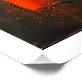 AI genereerde abstracte en veerkrachtige stad Perfect Poster (Hoek)