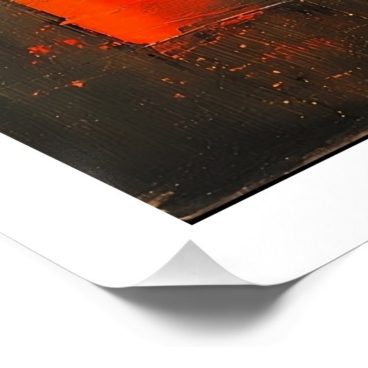 AI genereerde abstracte en veerkrachtige stad Perfect Poster (Hoek)