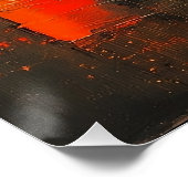 AI genereerde abstracte en veerkrachtige stad Perfect Poster (Hoek)