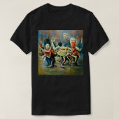 AI genereerde afbeelding Crab mensen dansen olie o T-shirt (Design voorkant)