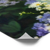 AI genereerde een mooi bloemig vrouw kunst portret Poster (Hoek)