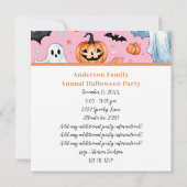 AI genereerde Ghost en Pumpkin Halloween Kaart (Achterkant)