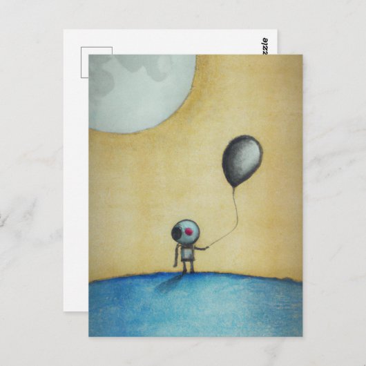 AI genereerde kunst van een astronaut met een ball Briefkaart (Voorkant / Achterkant)