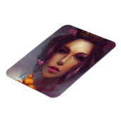 AI genereerde kunst van een godin met tatertots Magneet (Linkerzijde)